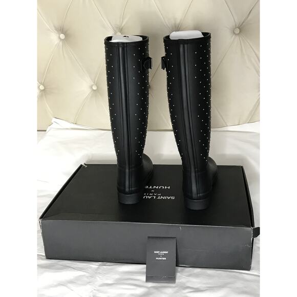 Saint Laurent x Hunter Studded Rain Boots Size‎ 9 - Picture 15 of 16